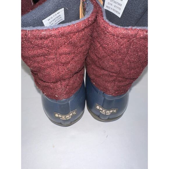 Sperry Top-Sider Women's Size 7.5M Saltwater Quilted Wool Rain Boot - Picture 3 of 7